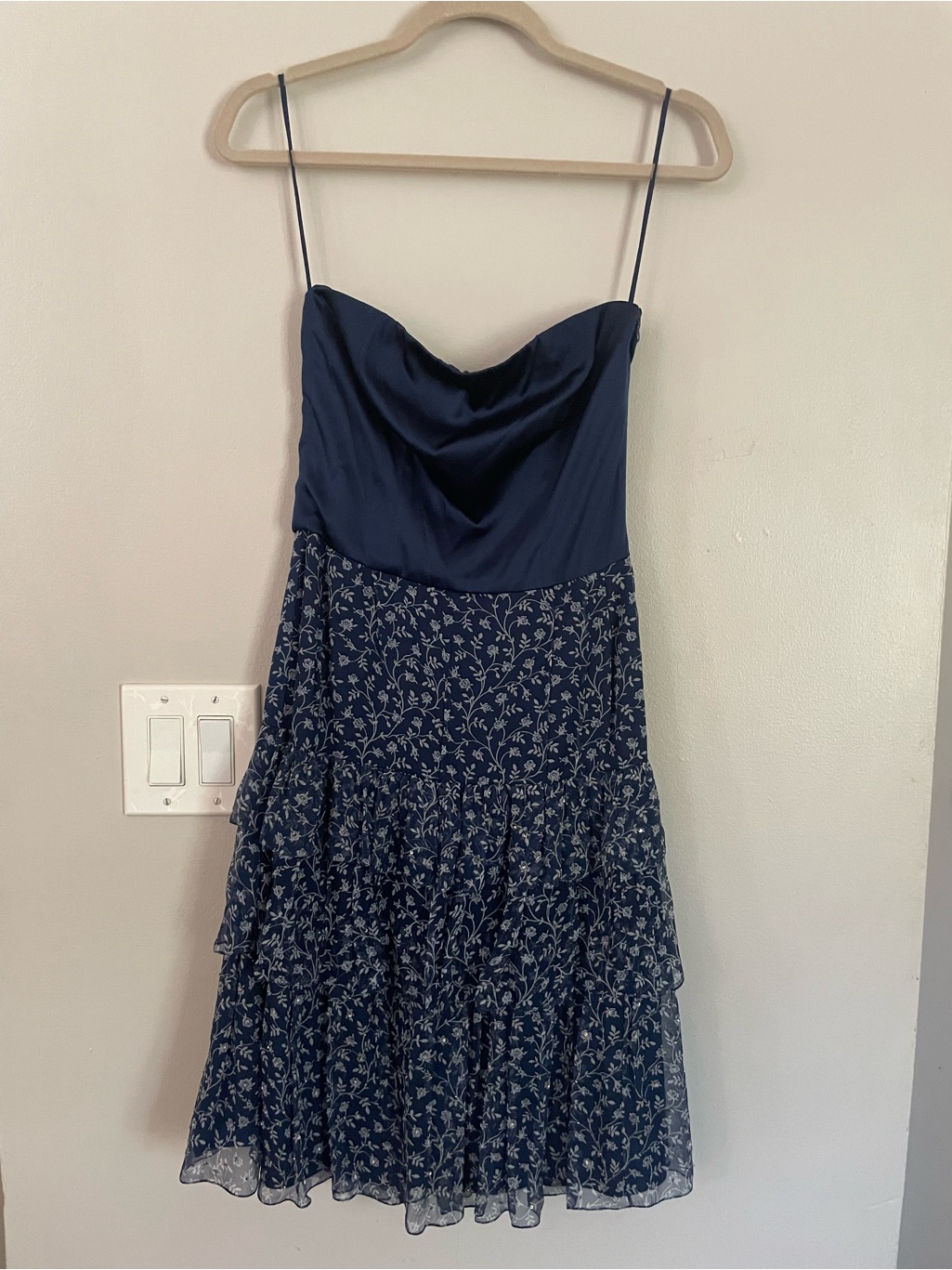 Ralph Lauren Collection Purple Label Vtg Strapless Mini Dress Us 2 Tiered Ruffle